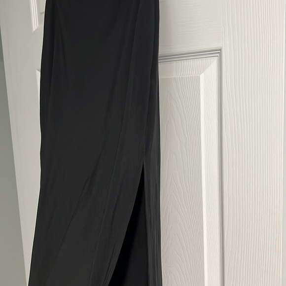 Black kookai maxi skirt with split size 1 - Picture 2 of 4